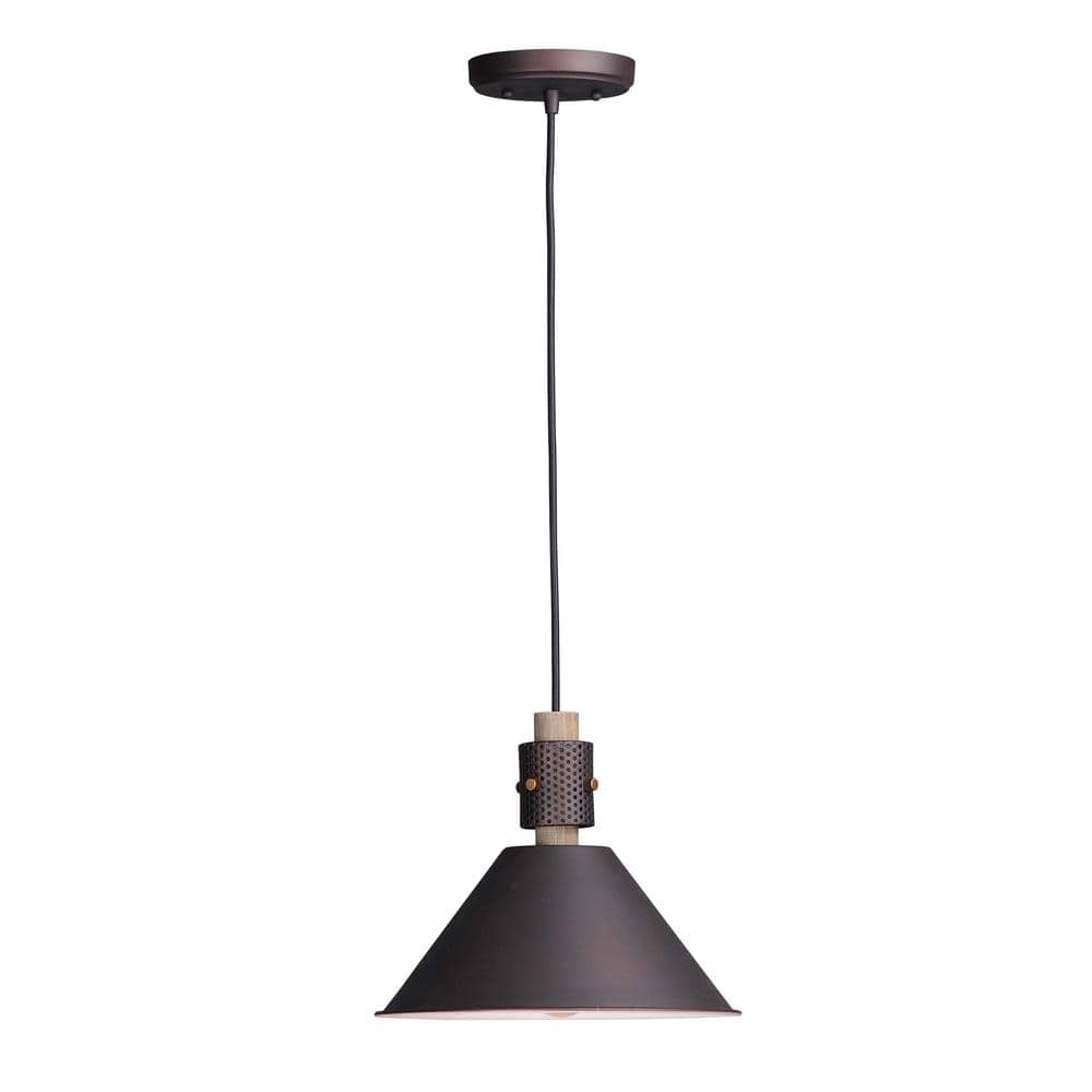 Tucson Oil Rubbed Bronze and Weathered Wood Pendant Light