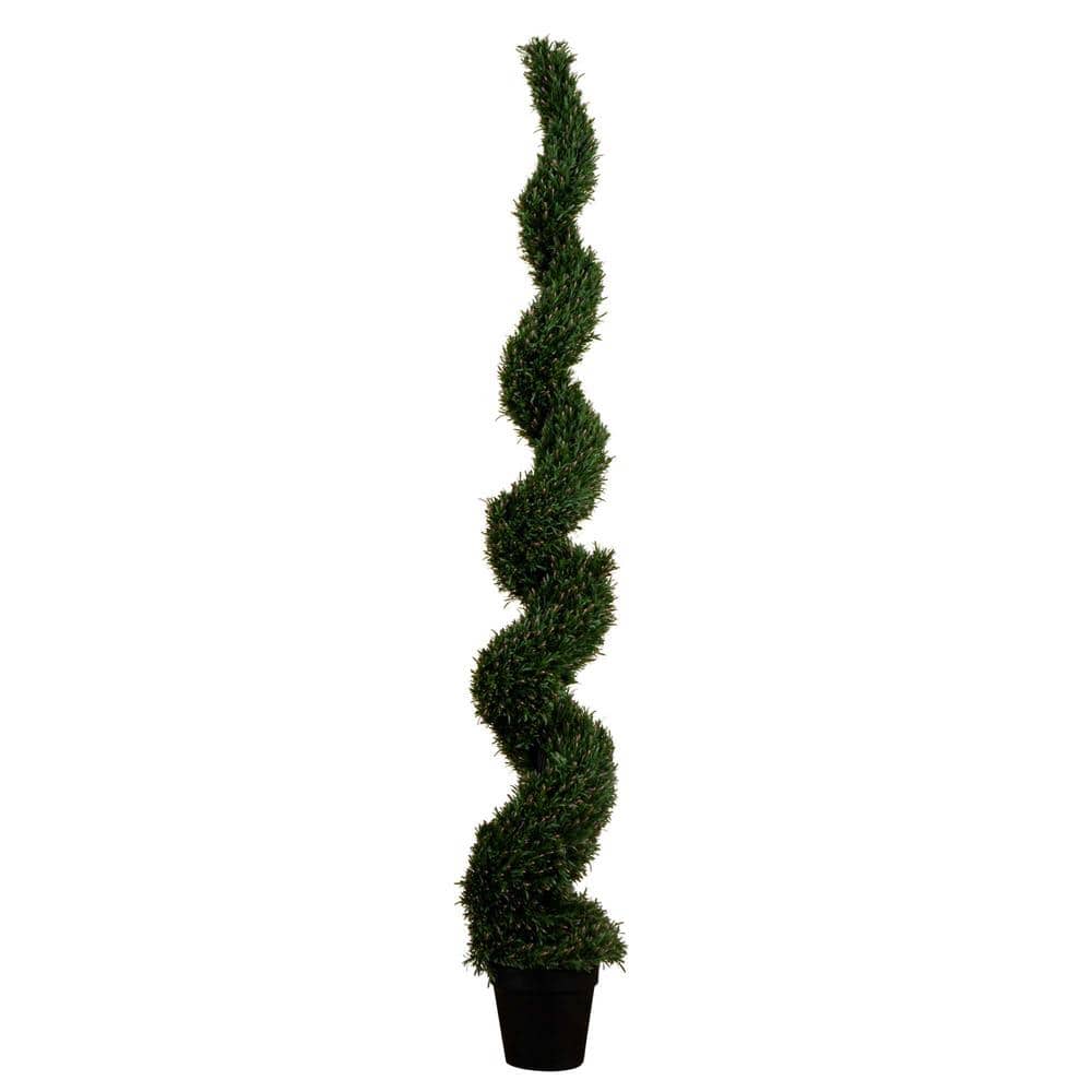 Nearly Natural 8 ft. UV Resistant Artificial Rosemary Spiral
