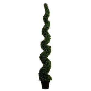 8 ft. UV Resistant Artificial Rosemary Spiral Topiary Tree (Indoor/Outdoor)