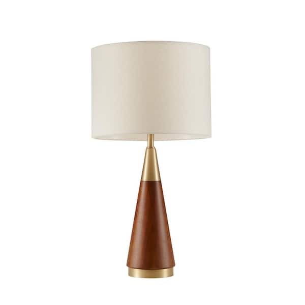 INK+IVY Chrislie 26 in. Gold/Brown Table Lamp