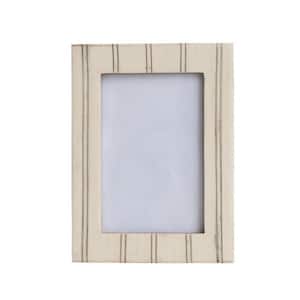 4 in. x 6 in. Cream and Gold Picture Frame