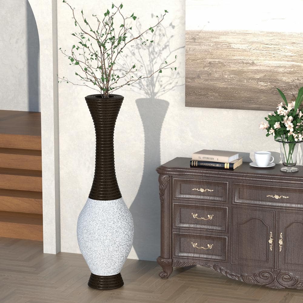 40.2 in. Multi-Colored Bottle Plastic Decorative Floor Vase Ideal Decor Acc