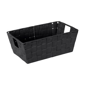 8 in. H x 12 in. W x 10 in. D Black Fabric Cube Storage Bin