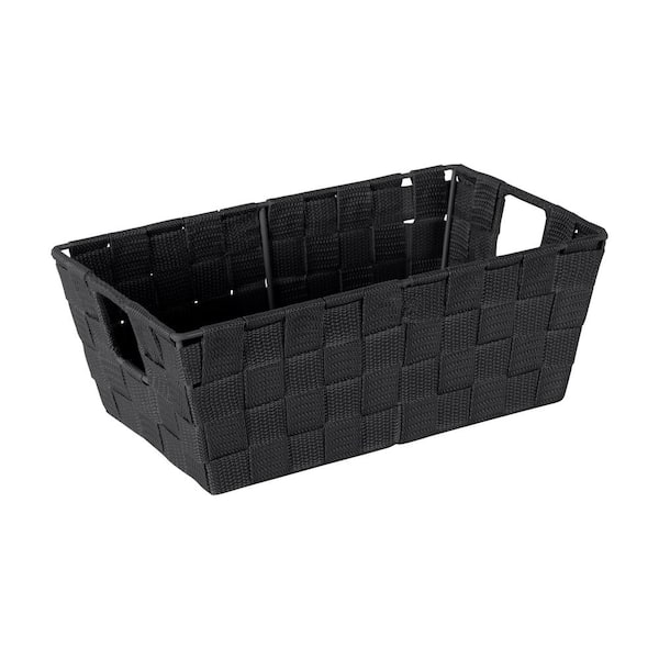 SIMPLIFY 8 in. H x 12 in. W x 10 in. D Black Fabric Cube Storage Bin