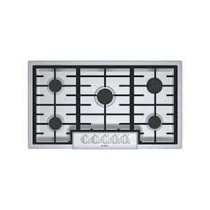 Benchmark Series 36 in. Gas Cooktop in Stainless Steel with 5 Burners