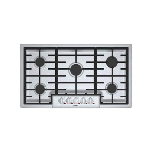 Bosch Benchmark Series 36 in. Gas Cooktop in Stainless Steel with 5 Burners