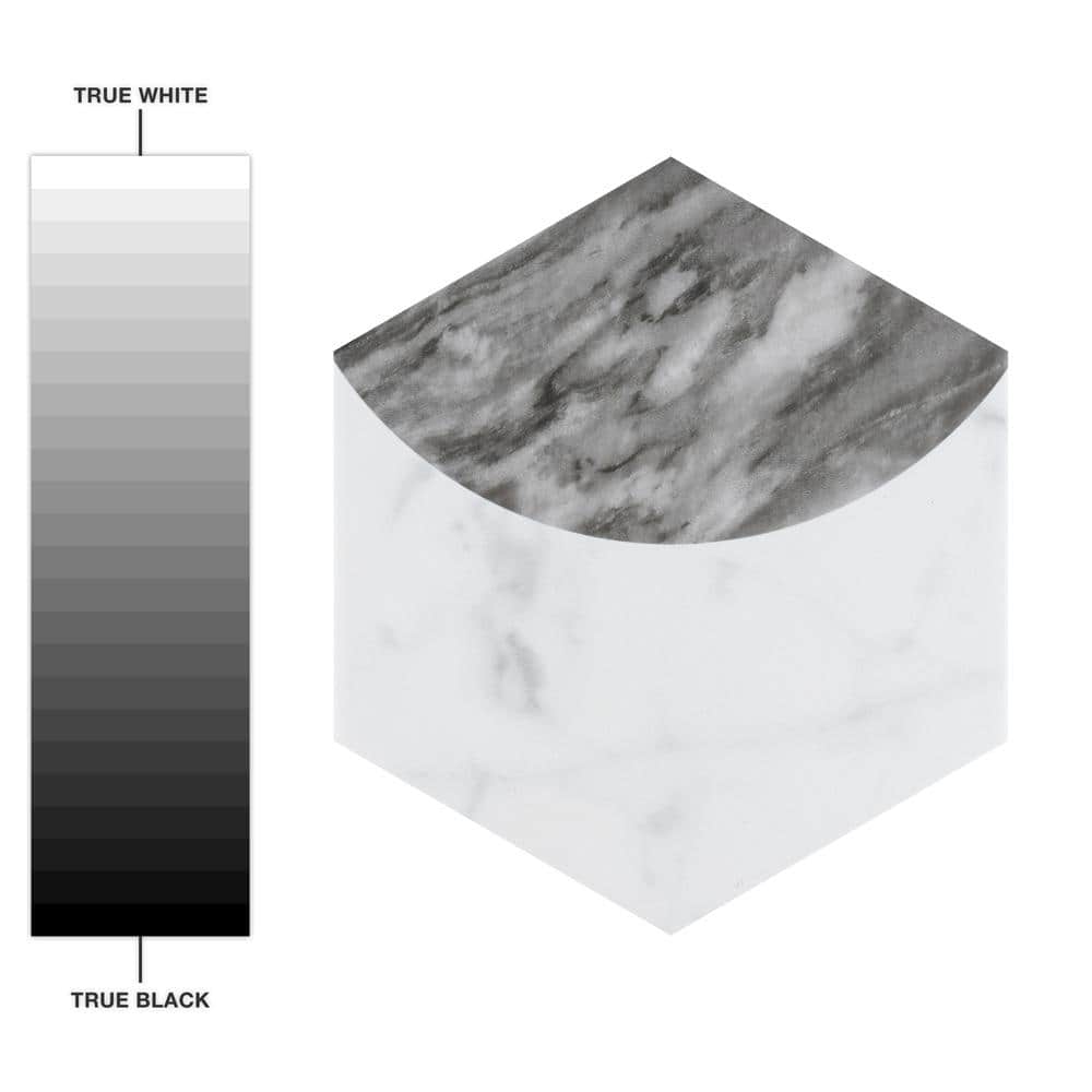 Classico Bardiglio Moon 7" x 8" Porcelain Marble Hex Tile