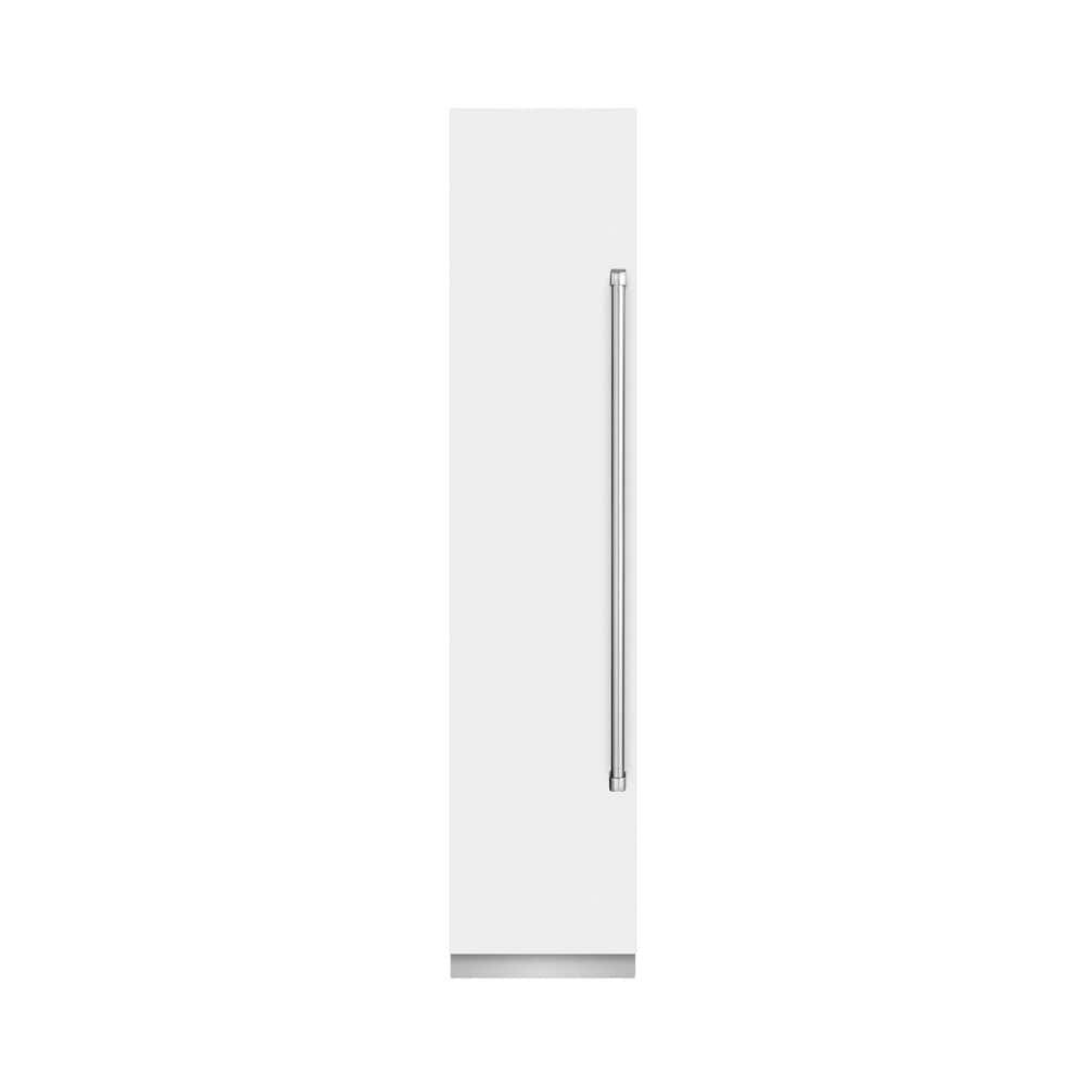 18 in. 8.6 cu. ft. Left Hinge Upright Column Freezer in White Matte with Graphite Gray Interior
