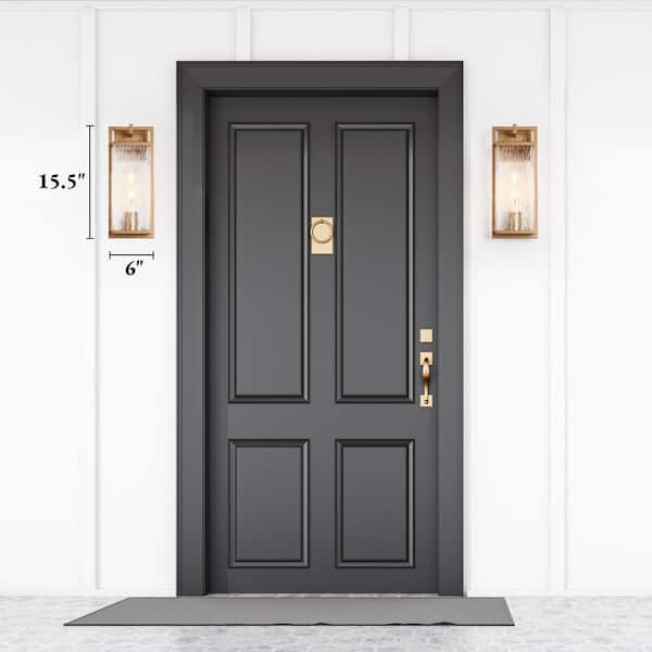 MOTHERLAKELAKE lynch.ブラトラ Black Triangle LNC Modern Dark Gold Hardwired Wall Lantern Sconce with