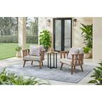 Hampton Bay Sage Point Brown 3-Piece Wood Outdoor Patio Set