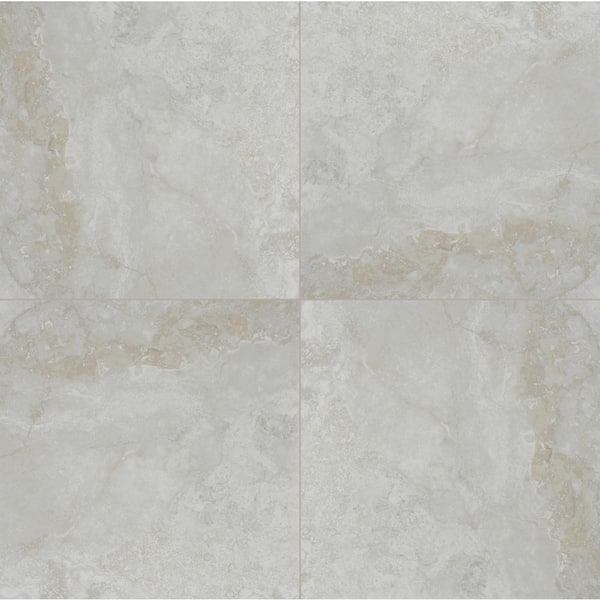 Argento Travertino 2 cm. x 24 in. x 24 in. Matte Porcelain Stone Look Paver Tile (2 Pieces/8 sq. ft. /case)