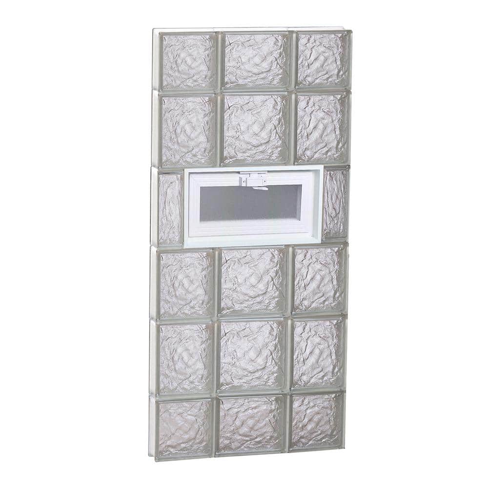 19.25 in. x 42.5 in. x 3.125 in. Frameless Ice Pattern Vented Glass Block Window price history on PriceWatchPro