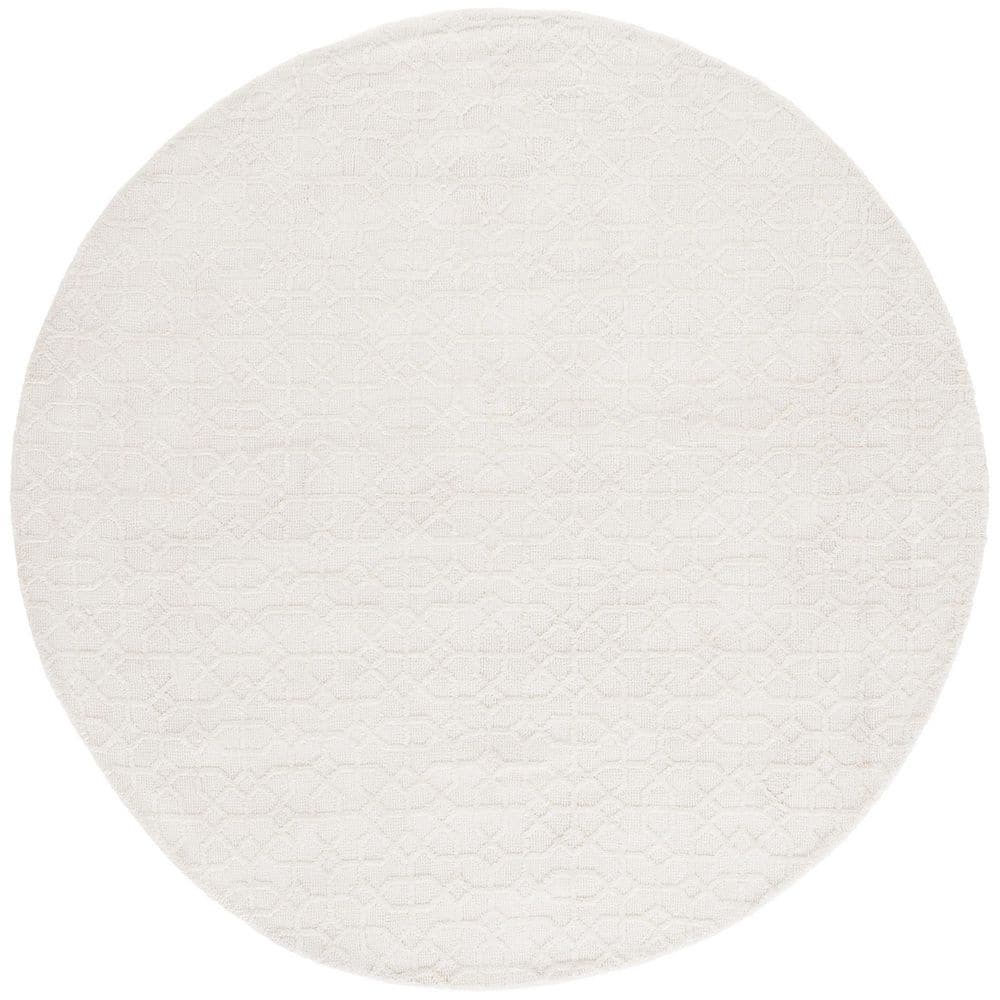 Audrey 6 ft. x 6 ft. Ivory Classic Textured Round Area Rug price history on PriceWatchPro