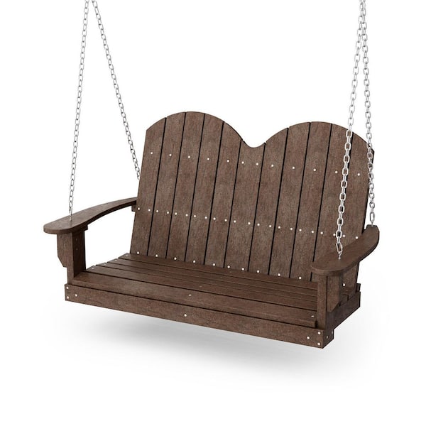 Classic 2-Person Tudor Brown Plastic Savannah Porch Swing