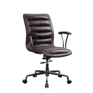 Big Brown Faux Leather Swivel Adjustable Leatherette Executive Office Chair