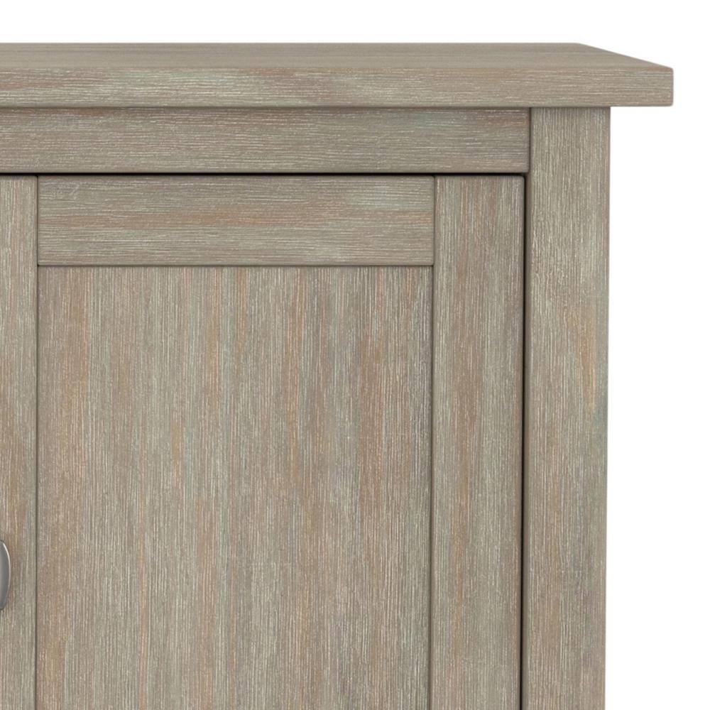 Distressed Gray Pine 47" TV Cabinet with Adjustable Shelves
