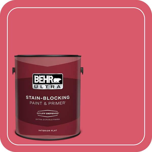 BEHR ULTRA 1 gal. #130B-6 Dragon Fruit Extra-Durable Flat Interior Paint & Primer