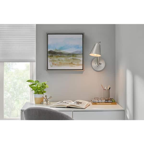 Home Decorators Collection Grant 1-Light Sconce Chrome finish, White inside