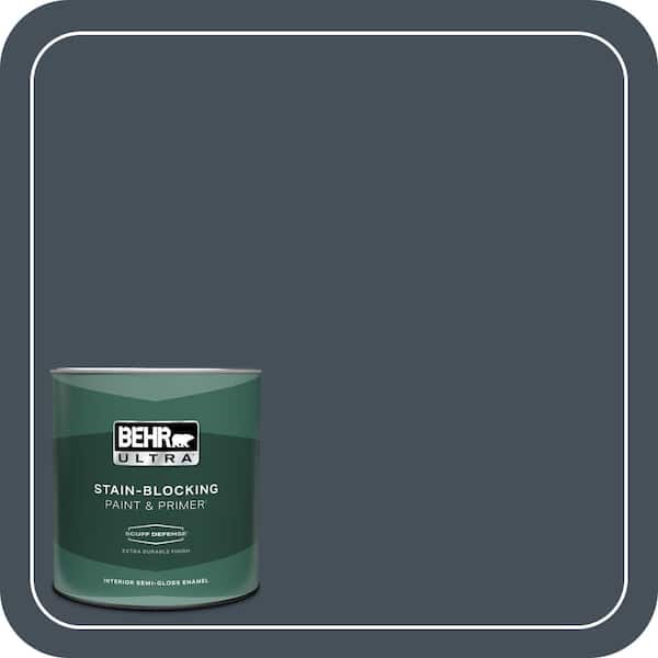 BEHR ULTRA 1 qt. #PPF-48 Evening Storm Extra Durable Semi-Gloss Enamel Interior Paint & Primer