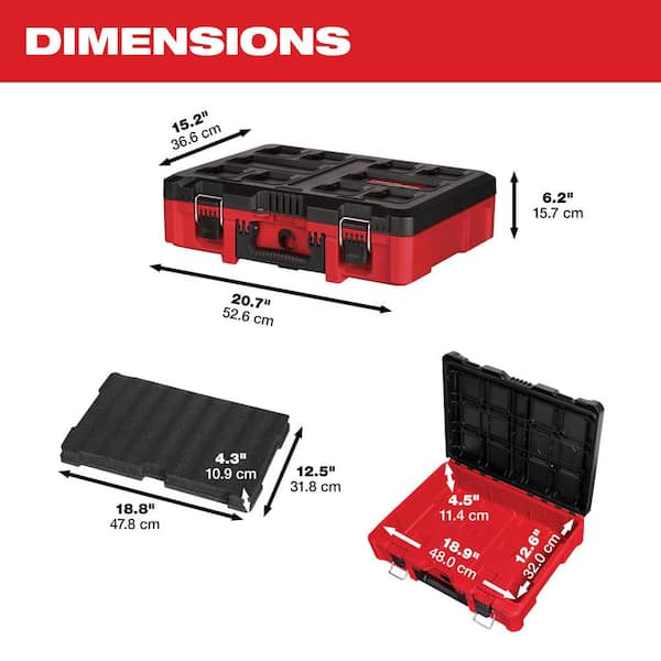PACKOUT 16 in. Portable Modular Tool-Box Case with Customizable Insert