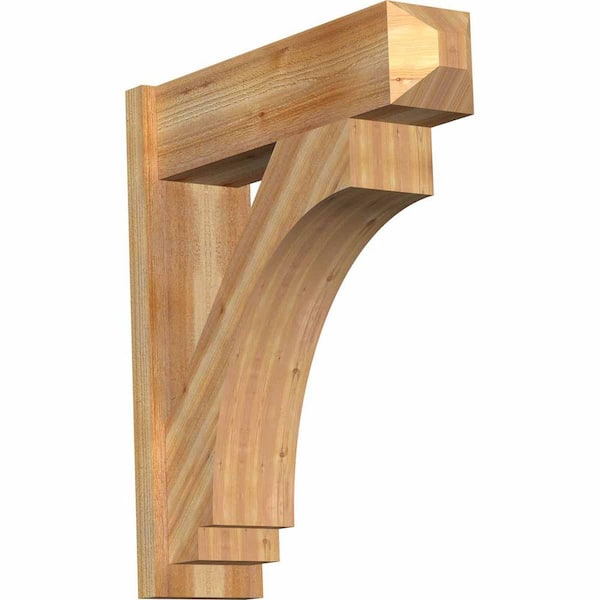 Ekena Millwork 8 in. x 32 in. x 28 in. Imperial Craftsman Rough Sawn Western Red Cedar Outlooker
