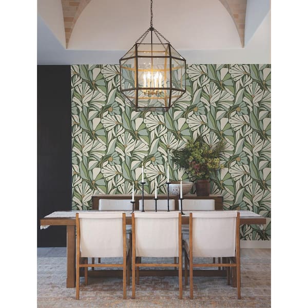 396 in. x 20.5 in. Green Cabana Club Wallpaper Roll
