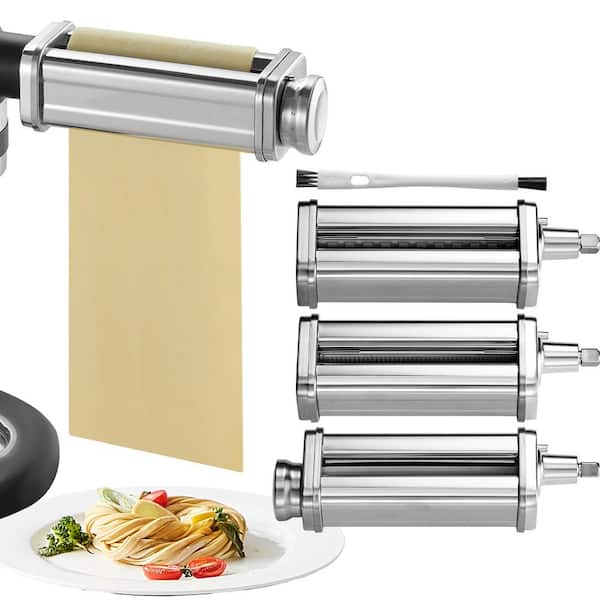 SVOPES Pasta Attachment for KitchenAid Mixer, Stainless Steel 3-Piece Set, Pasta Roller and Cutter with 8 Adjustable Thickness