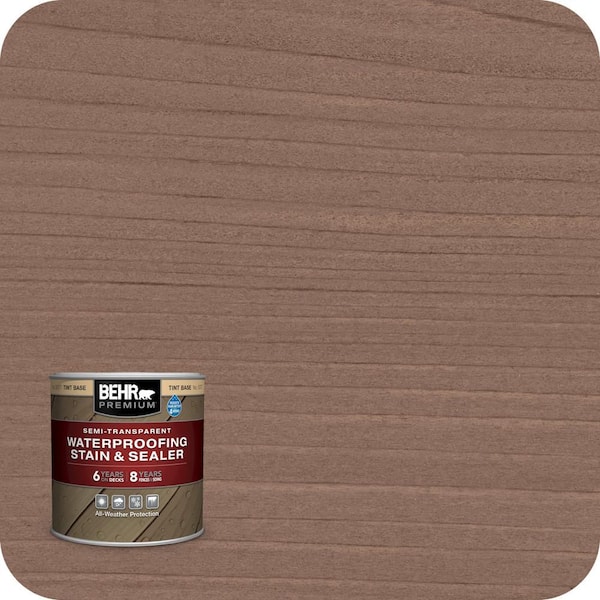 BEHR PREMIUM 8 oz. #ST-148 Adobe Brown Semi-Transparent Waterproofing Exterior Wood Stain and Sealer Sample