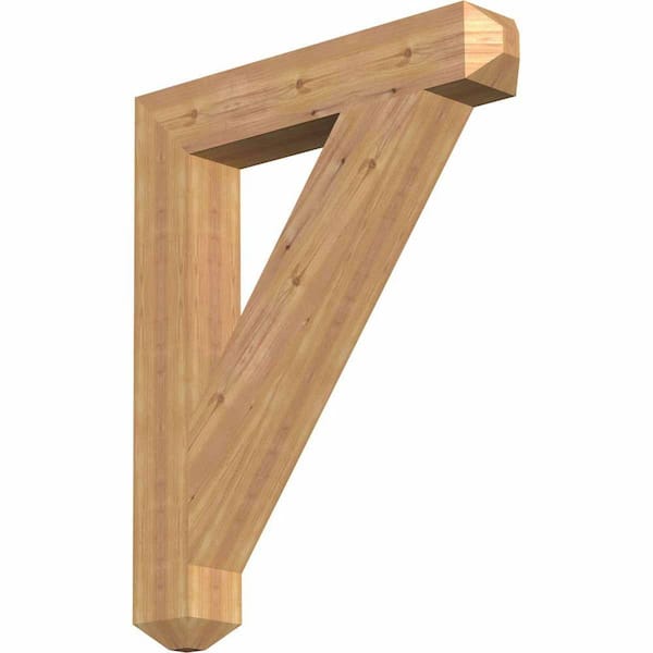 Ekena Millwork 5.5 in. x 42 in. x 34 in. Western Red Cedar Traditional Craftsman Smooth Bracket
