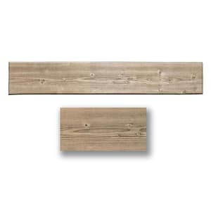 Rustic Beige 0.5 ft. x 3 ft. Glue up Foam Wood Ceiling Tiles Planks (78 sq. ft./case)
