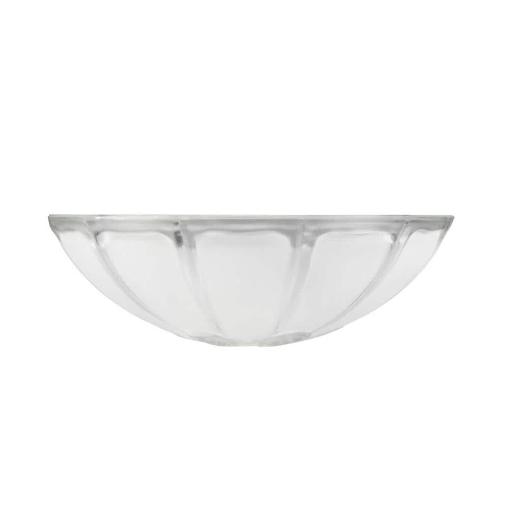 3-1/4 in. H x 9-7/8 in. Dia/Clear&Sandblasted/2 Tone Glass Shade For Torchi