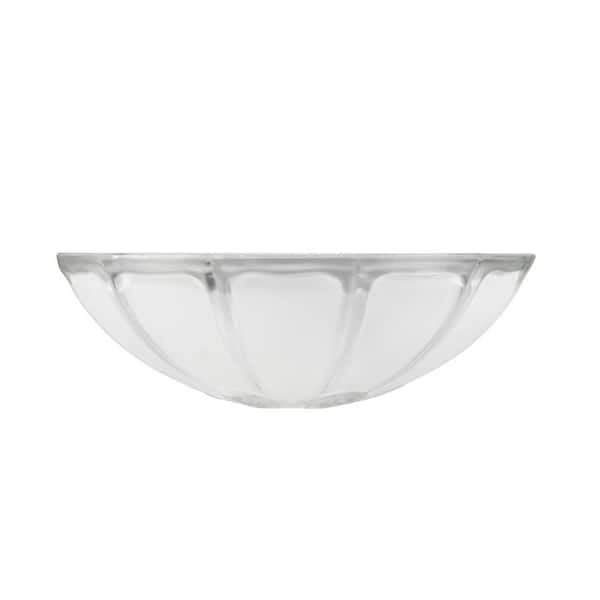 3-1/4 in. H x 9-7/8 in. Dia/Clear&Sandblasted/2 Tone Glass Shade For Torchiere Lamp, Swag Lamp and Pendant