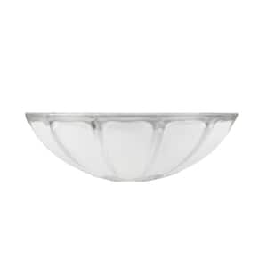 3-1/4 in. H x 9-7/8 in. Dia/Clear&Sandblasted/2 Tone Glass Shade For Torchiere Lamp, Swag Lamp and Pendant