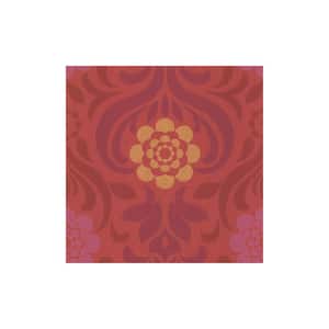 Abagail Red Floral Medallion Paper Strippable Roll (Covers 57.8 sq. ft.)