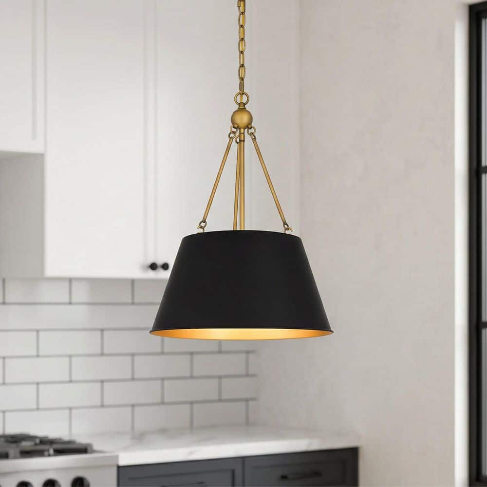 Quoizel Aberdale 4-Light Matte Black Pendant QP5597MBK - The Home