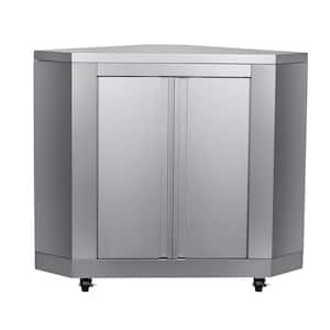 26 in. Outdoor Kitchen Corner Cabinet in Stainless-Steel