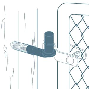 5/8 in. x 4-1/2 in. Galvanized Chain Link Fence Lag Screw Hinge