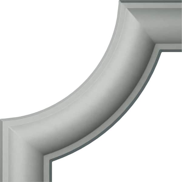 Ekena Millwork 3-1/8 in. x 3-1/8 in. x 3-1/8 in. Urethane Traditional Panel Moulding Corner (matches moulding PML00X00TR)