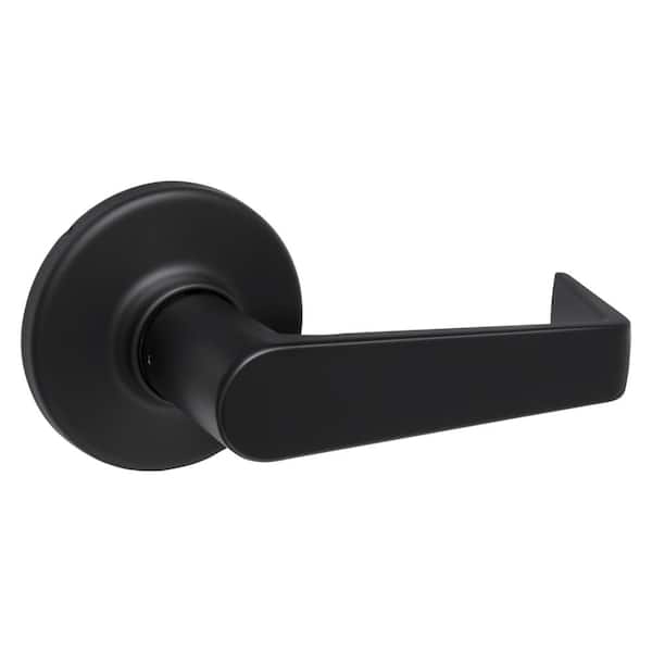 Kwikset Kingston Matte Black Round Hall/Closet Reversible Door Handle