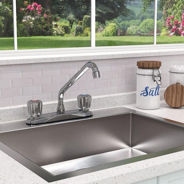 Belanger 2-Handle Standard Kitchen Faucet in Polished Chrome