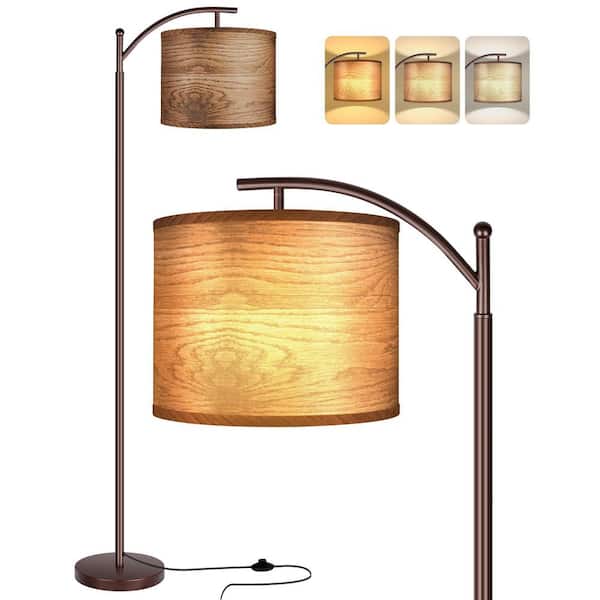 Unbranded 61 in. Oil-Rubbed Bronze Arc Floor Lamp for Bedroom