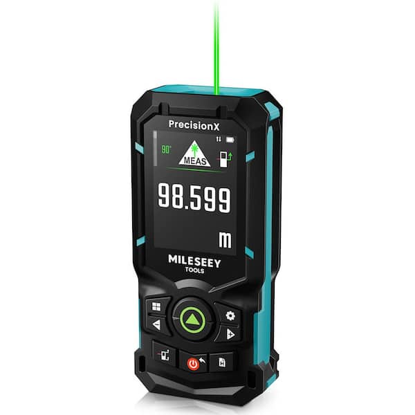 S50 400 ft. Laser Distance Measuring Tool, Indoor/Outdoor with P2P, Side-Laser Alignment, 2.4 in. IPS Backlit Display