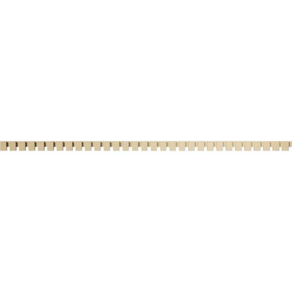 Ekena Millwork 1 in. D x 3 in. W x 93 in. L Primed Polyurethane Panel Moulding