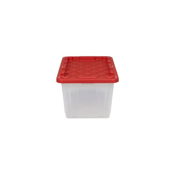 Durable Plastic Food Container Set with Snap Locking Lids, 32 Piece Set in  Red, 32 PC - Harris Teeter
