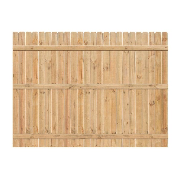 6 ft. H x 8 ft. W Cedar Dog-Ear Fence Panel 4628 - The Home Depot