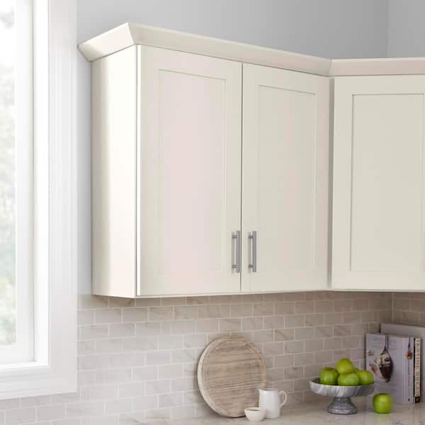 Avondale 30 in. W x 12 in. D x 42 in. H Ready to Assemble Plywood Shaker Wall Kitchen Cabinet in Antique White
