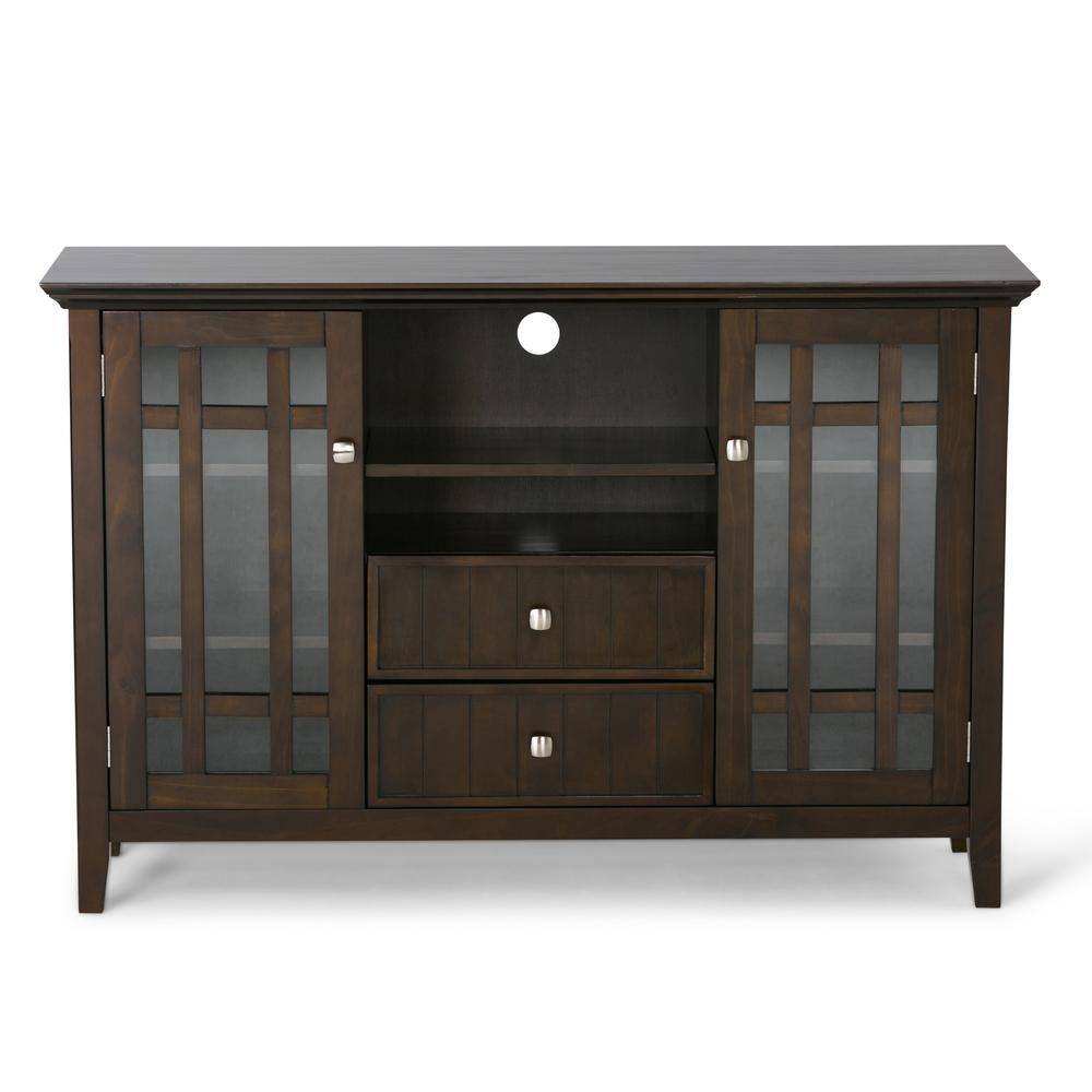 Bedford 53" Dark Tobacco Solid Wood Transitional Media Stand