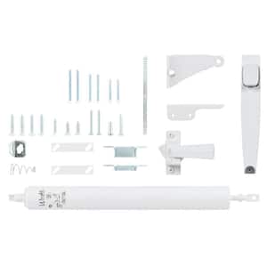 White Door Closer and Latch Combo Kit