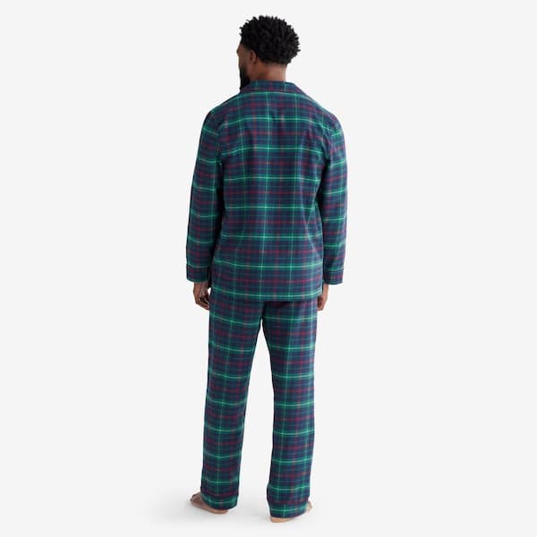 Men's Plaid Flannel Matching Family Pajama Set - Wondershop Green XL