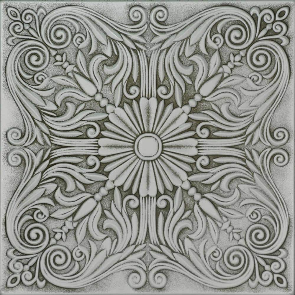 Spanish Silver Moss Gray 1.6 ft. x 1.6 ft. Decorative Foam Glue Up Ceiling Tile (259.2 sq. ft. /case) price history on PriceWatchPro